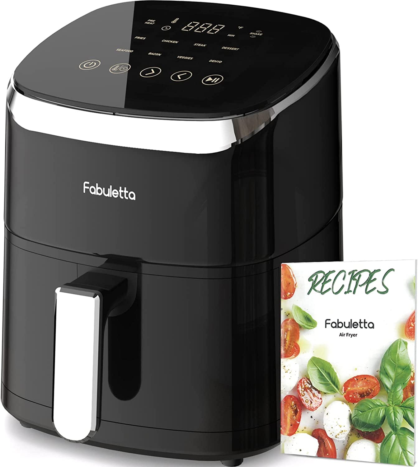 Fritaire Self-Cleaning Glass Bowl Air Fryer, 5-Qt, White