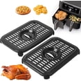 thumbnail image 1 of GWY Air Fryer Grill Pan for Ninja Foodi, 2-Pack Crisper Plate for DZ090/DZ201/DZ100, 1 of 7