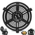 thumbnail image 1 of Air Fryer Grill Pan for Ninja FD302 OL501 6.5 Qt Pressure Cooker & Air Fryer, 9.7'' Round Air Fryer Accessories Tray Grill Plate Crisper Plate Replacement Parts with Rubber Bumpers, Dishwasher Safe, 1 of 7