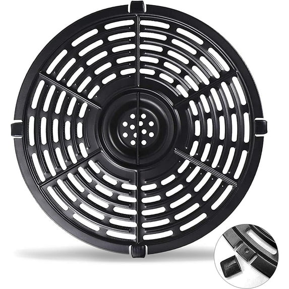 Air Fryer Grill Pan for Power XL 5QT Air fryer, 8.7'' 5QT Round Non-Stick Replacement Tray Rack Parts Accessories Crisper Plate Grill Plate, Dishwasher Safe