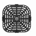 thumbnail image 1 of Air Fryer Grill Pan Replacement Tray,Food Grade Non-Stick Air fryer Accessories Replacement Tray Rack Parts Grill Crisper Plate with Rubber Bumpers,Dishwasher Safe(Black,10x9.56"), 1 of 8