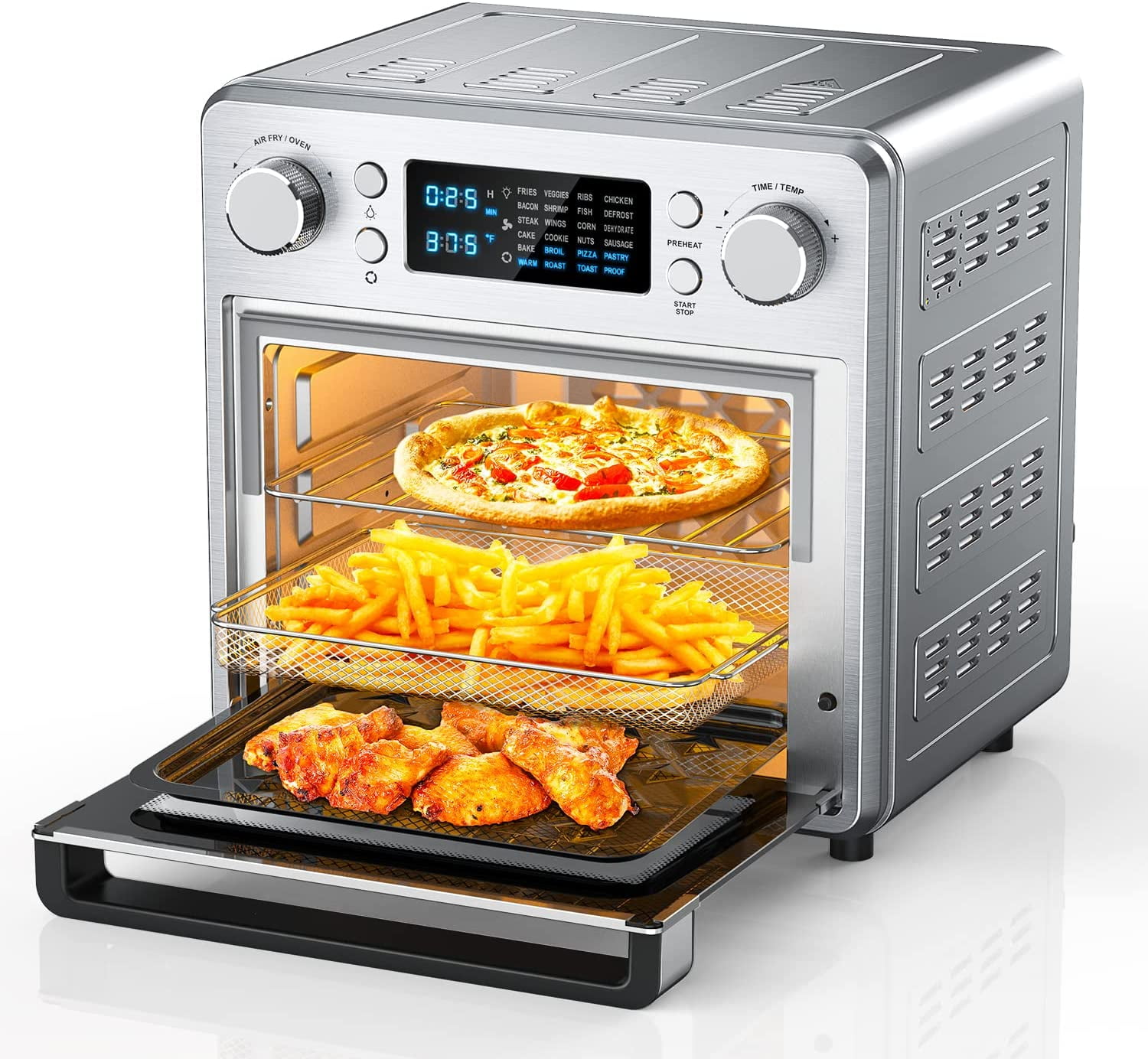 ECOWELL Air Fryer Toaster Oven Combo, 15-in-1 Airfryer