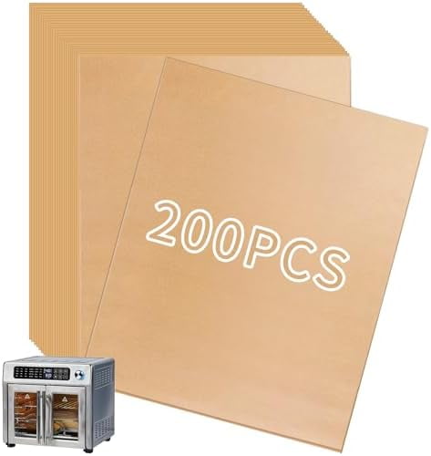 Air Fryer Liners Disposable, 200 Pcs Parchment Paper Sheets Compatible with Emeril Lagasse 26 QT Extra Large Air Fryer Accessories for Emeril 26 Qt Toaster Oven
