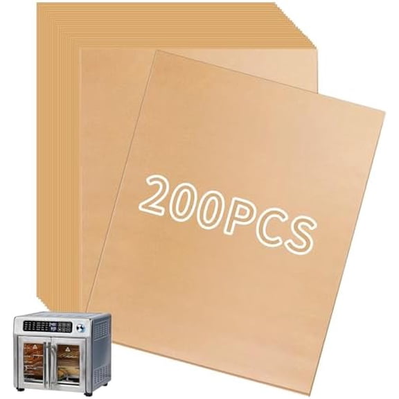 Air Fryer Liners Disposable, 200 Pcs Parchment Paper Sheets Compatible with Emeril Lagasse 26 QT Extra Large Air Fryer Accessories for Emeril 26 Qt Toaster Oven