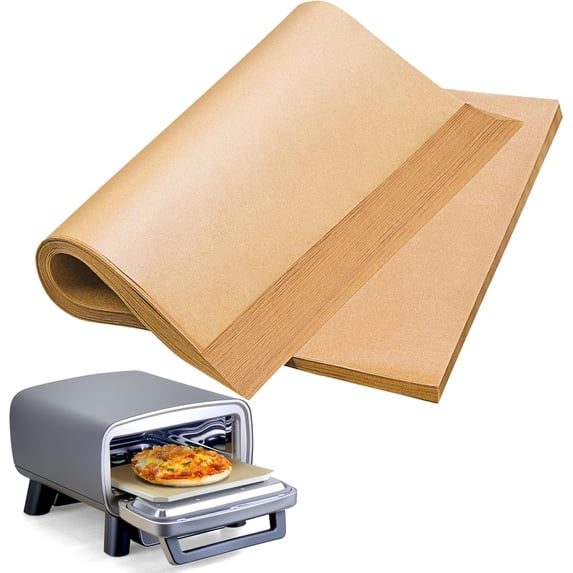 Air Fryer Liners Disposable Compatible with Ninja Artisan Outdoor Pizza Oven, 100 Pcs Unbleached Parchment Paper Sheets for Ninja Pizza Oven
