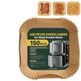 thumbnail image 1 of Air Fryer Liners for Ninja DoubleStack SL401 8-10QT: 150pcs Disposable Paper Liners, Compatible with Ninja SL401 and SL201 Double, 1 of 5