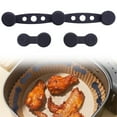 thumbnail image 1 of Air Fryer Magnet Silicone Buckle Black, Kingtow Air Fryer Silicone Buckle Set For Parchment Paper Kitchen Accessory With Long And Short Clips Silicone Clasp For Air Fryer, 1 of 9