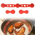 thumbnail image 1 of Air Fryer Magnet Silicone Buckle Red, Kingtow Air Fryer Silicone Buckle Set For Parchment Paper Kitchen Accessory With Long And Short Clips Silicone Clasp For Air Fryer, 1 of 9