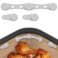 thumbnail image 1 of Air Fryer Magnets for Parchment Paper (3PCS), Silicone Buckle Clips to Hold Down Air Fryer Liners, Heat-Resistant Liner Lock for Preventing Paper Fly-Up (White), 1 of 4