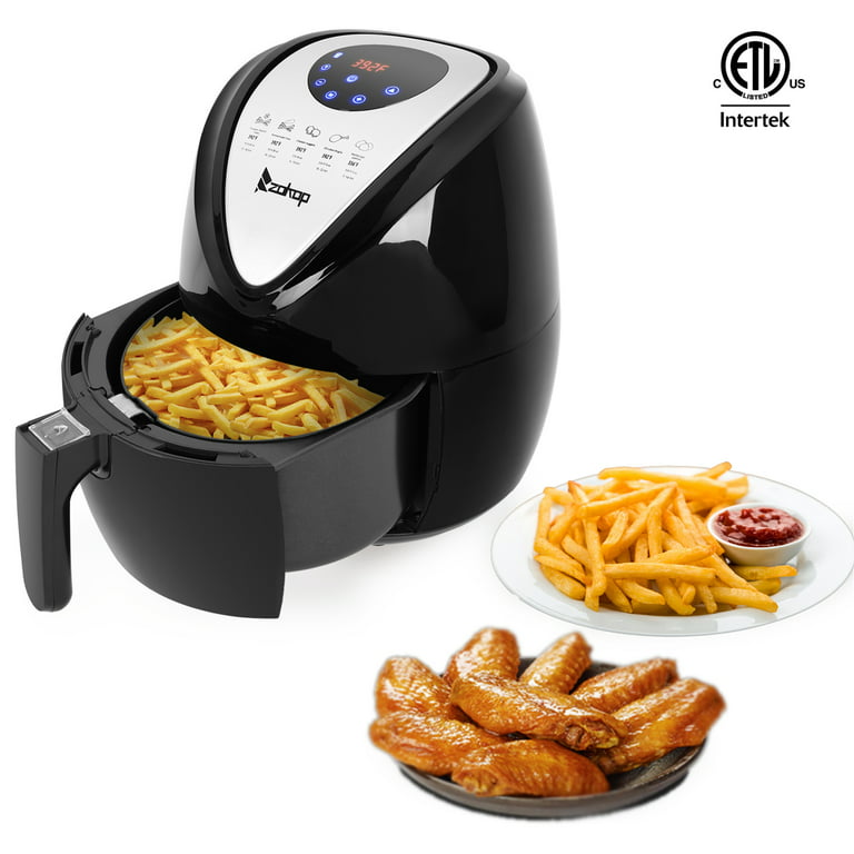Gourmia Air Fryer Oven Digital Display 5 Quart Large AirFryer Cooker 12  1-Touch Cooking Presets, XL Air Fryer Basket 1500w Power Multifunction  Black