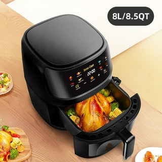  5.5L Air Fryer, Electric Oilless Cooker with LED Digital  Touchscreen, 7 in 1 Uten Hot Oven Cooker, 6 Quart Large Stainless Steel  Non-Stick Air Frier Pot, 1700W(Silver Black) : Home 