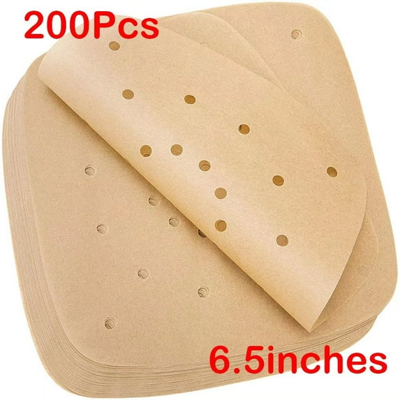 Air Fryer Paper Disposable Steamer Liners Kitchen Bakeware Papers Baking Mat- 6.5"-9"