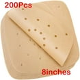 thumbnail image 1 of Air Fryer Paper Disposable Steamer Liners Kitchen Bakeware Papers Baking Non-Stick Steaming Mat-200pcs 6.5"-9", 1 of 7