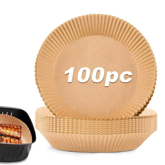 Air Fryer Parchment Paper Liners, 100pc Round Disposable Oil-Proof Liners for Air Fryer, Steamer, Microwave, and Baking, Send Goods from Local Warehouse