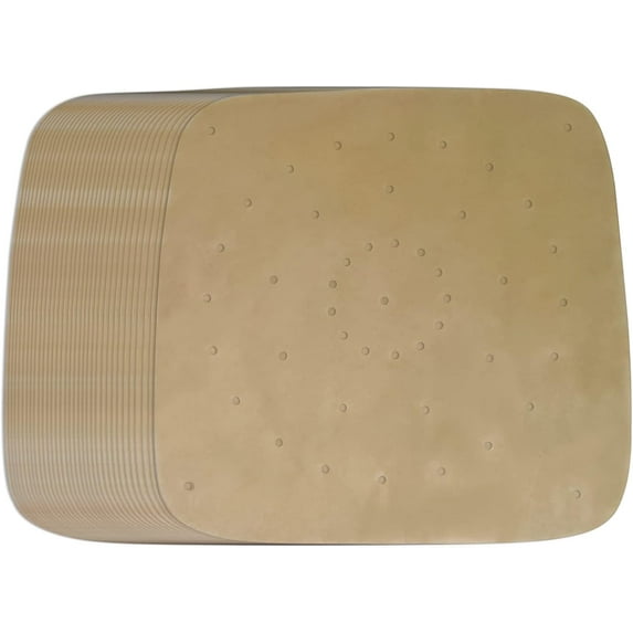 Air Fryer Parchment Paper Liners(12"×12") Square 125PCS Unbleached Compatible with XXXL Air Fryer,Perfect for 9.5QT/10QT/16QT Or Bigger Air Fryers (Brwon)