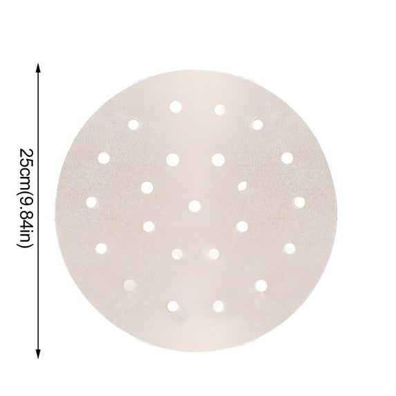 Air Fryer Parchment Paper, Set of 100, 10 inch Steamer Liners/Perforated Round Air Fryer Sheet Filter Liners/Dumpling Bamboo Steamer Paper for Airfryer, Steaming Basket and More