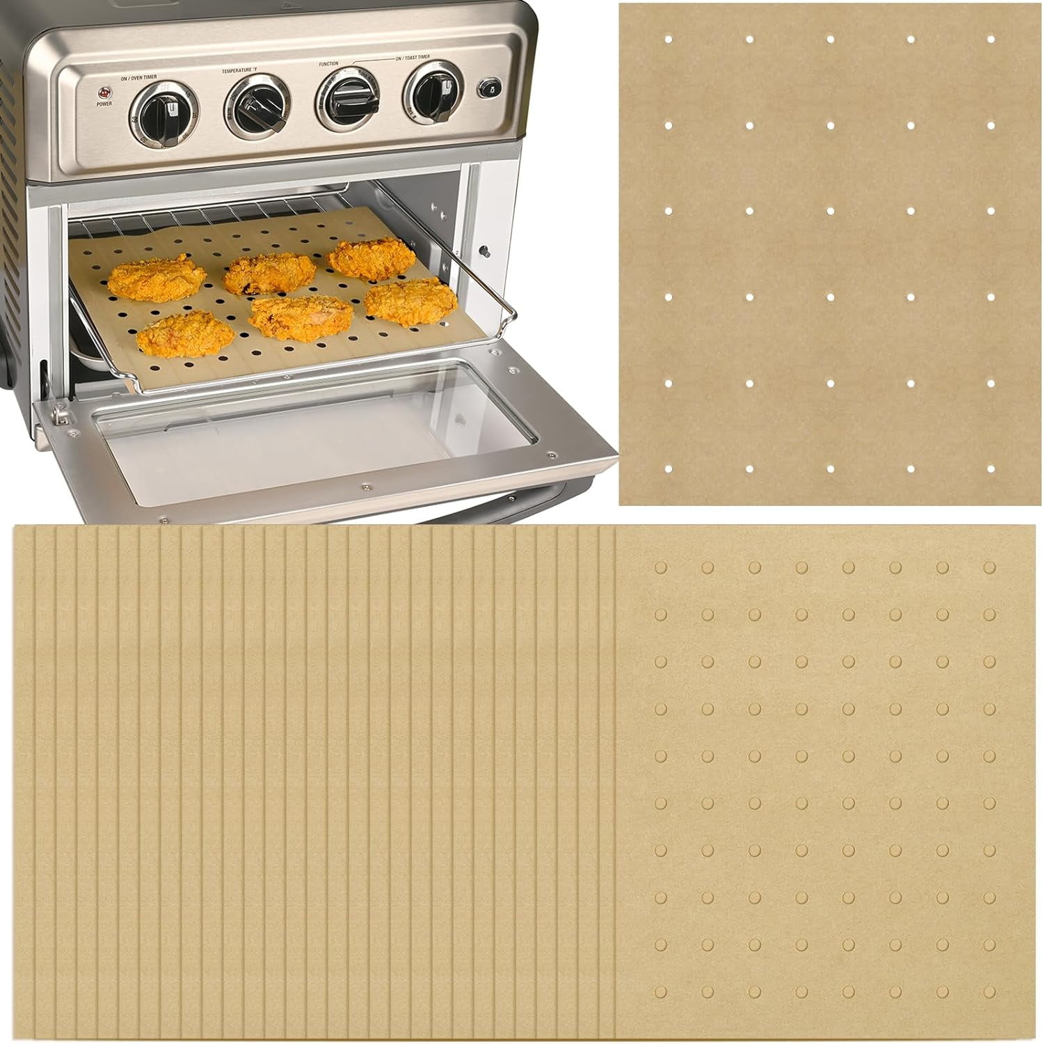 Air Fryer Parchment Paper Squares, 200 Sheets Unbleached PreCut Baking