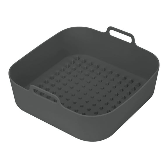 Air Fryer Pot Liner 8 Inch Reusable Silicone Basket Replacement Nonstick BPA Free Easy Clean Heat Resistant for 5QT or Larger Fryer Steaming Baking Oven Kitchen Accessory