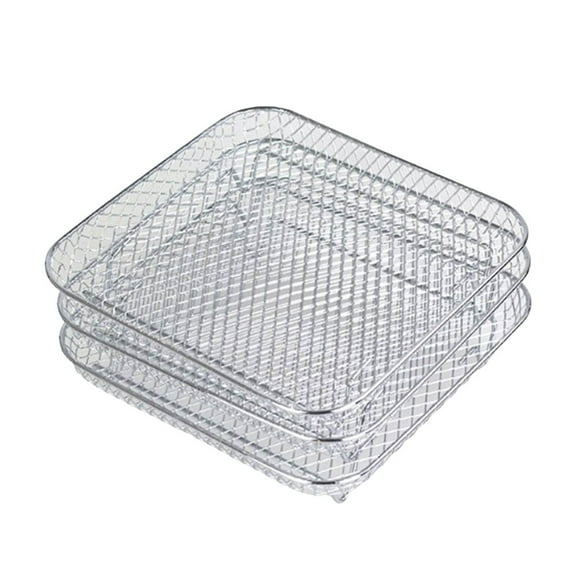 Air Fryer Rack Accessories 3-Layer Stainless Steel Grill Dehydrator Rack for Air Fryer,Oven,Microwave Dishwasher Safe Cooking Rack,Bacon Veggie Tray,Space-Saving Design (7.48 x 5.12 x 4.53 Inch)