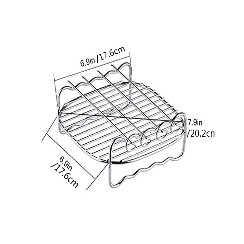 Air Fryer Rack Bread Rack Digester Multipurpose Stainless Steel Holder ...