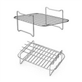 Air Fryer Rack Double Basket Air Fryers Stainless Steel Grill Holder