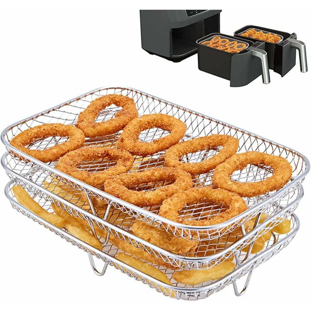 Air Fryer Rack Multifunction Three Layer Stackable Compatible with