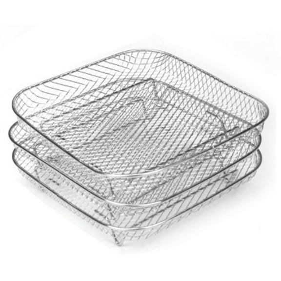 Air Fryer Racks, Square Three Layers Stacking Stainless Steel Rack, Hot Accessories, Accessories