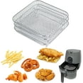 Air Fryer Racks, Three Stackable 7.8 inch Air Fryer Racks for 4.2QT 5