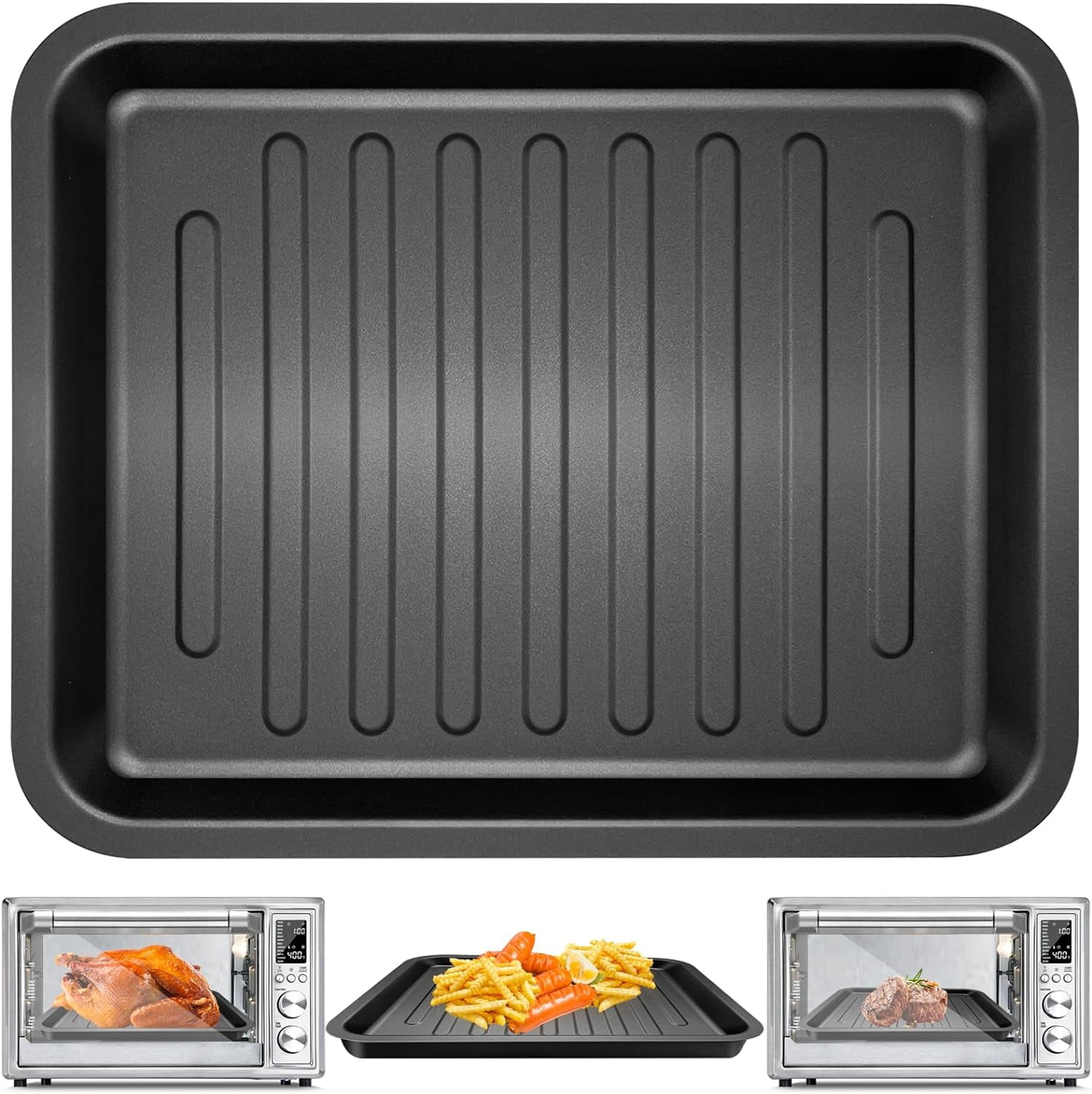 Air Fryer Grill Pan for COSORI 13 in 1 CS130-CFH CS130-AO 12 in 1 CO130-AO 32Qt Air Fryer Toaster Oven Combo, Air Fryer Rack Accessories Replacement Parts Grill Plate Crisper Plate Tray