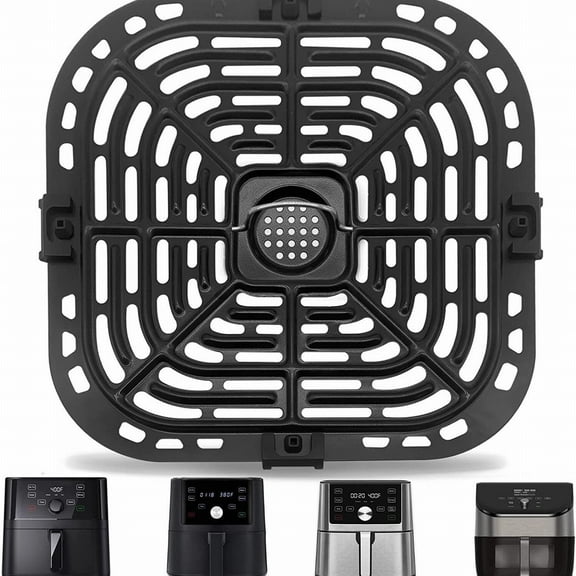 Air Fryer Replacement Tray Stainless Steel Grill Plate Crisper Pan Compatible with 6-in-1 Air Fryer Models Oven Safe Baking Sheet Dishwasher Safe Cooking RackforRoasting and Baking