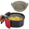 thumbnail image 1 of Air Fryer Silicone Basket, Non-Stick Fryer Tray, 7.1-Inch Foldable Baking Pan for Easy Cooking and Cleaning, Dishwasher Safe, 1 Count, 1 of 8