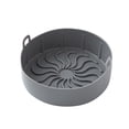thumbnail image 1 of Air Fryer Silicone Liner Round Reusable Basket Insert with Handle Heat Resistant Easy Clean Gold 7" X 8" X 3", 1 of 2