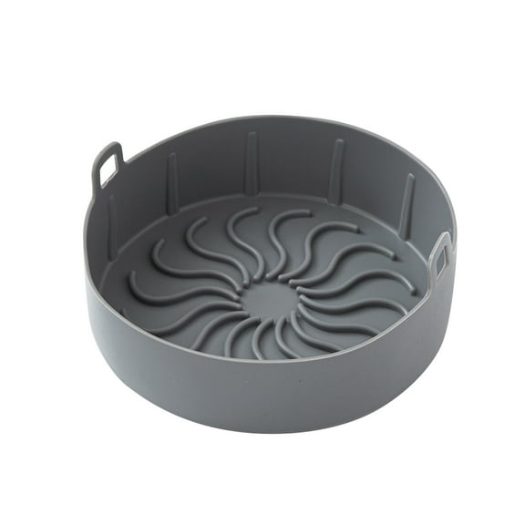 Air Fryer Silicone Liners Round, Reusable Air Fryer Liners Silicone Pot Oven Liner Baking Tray, Air Fryer Basket Silicone Mat Bowl Air Fryer Accessories Kitchen,Black - 6.1 in