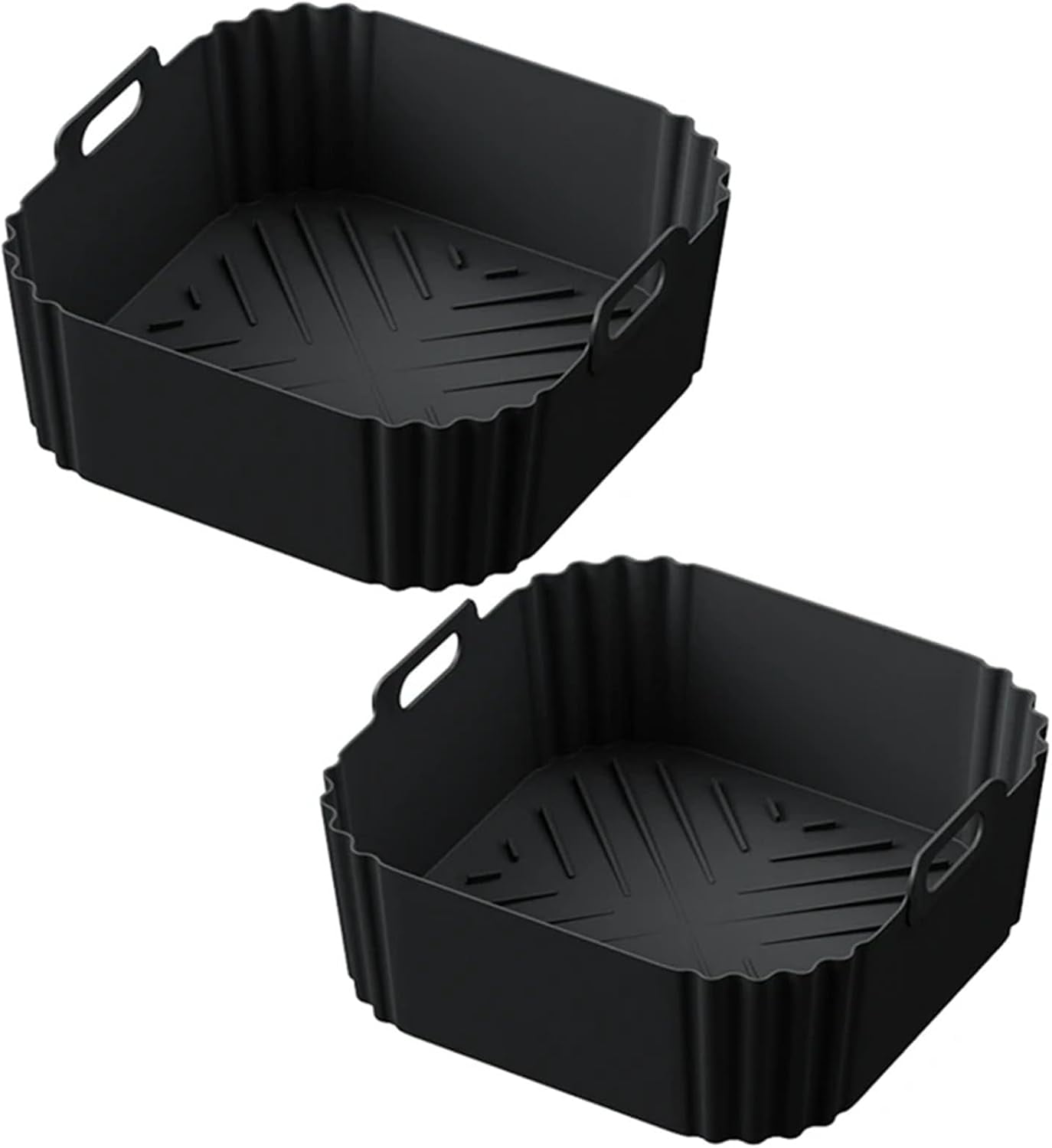 Silikoneinlagen Für Luftfritteuse – 2 Stück, Quadratisch, 22,9 Cm | Für Ninja, Philips & Mehr | Wiederverwendbar, Hitzebeständig Bis 230°C