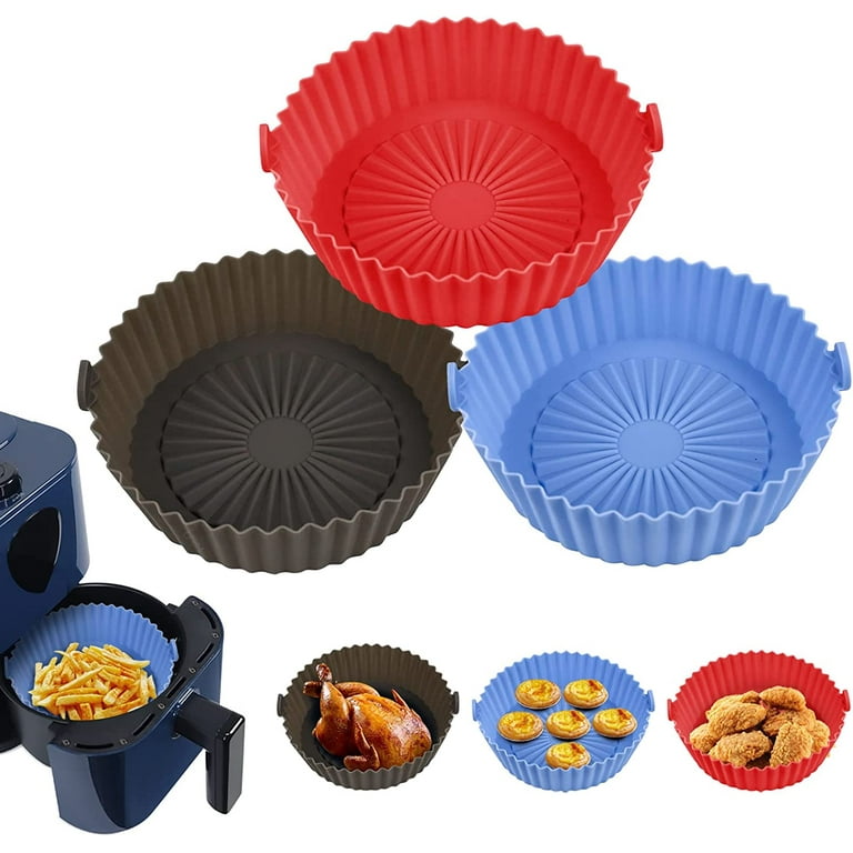 KH 3-Pack Air Fryer Liners for 3 to 5 QT, Silicone Air Fryer