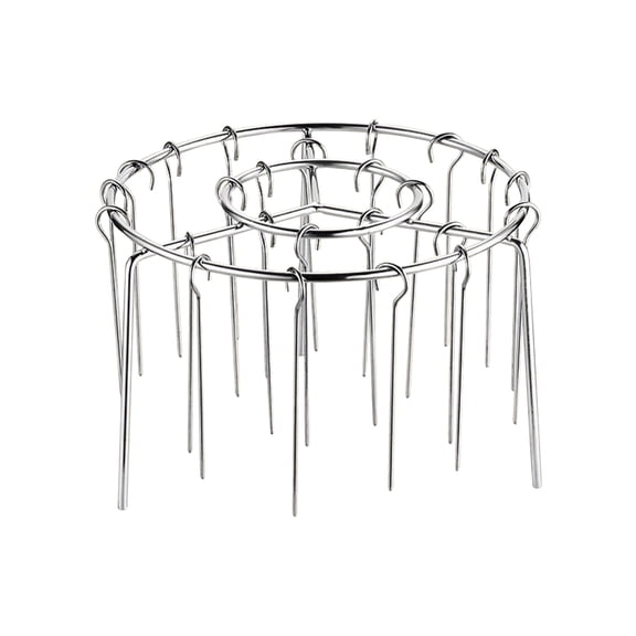 Air Fryer Skewer Rack Stainless Steel Kabob Stand Oven Roasting Rack with 48 Skewers for Grilling Meat and Vegetables