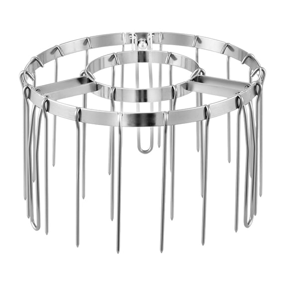 Air Fryer Skewer Rack, Stainless Steel Vertical Hanging Skewer Grill Accessory, Even‑Heating Barbecue Rack for Kabobs, Chicken, Beef & Vegetables, Indoor BBQ for Air Fryer & Oven,Z3-Round,28 Skewers