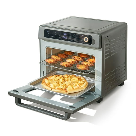 Air Fryer Toaster Oven 25L, 1700W Convection Oven Combo 12-in-1, Stainless Steel Countertop Oven with Pizza Pan, Grill, Dehydrate, Bake for Home & Commercial Use