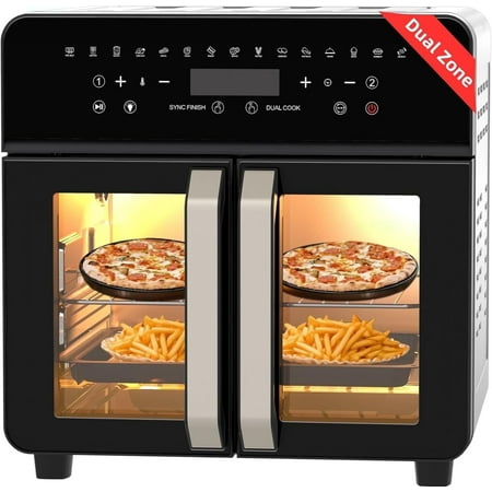 AIZIYO Air Fryer Toaster Oven Combo 24 QT Black Toaster Oven