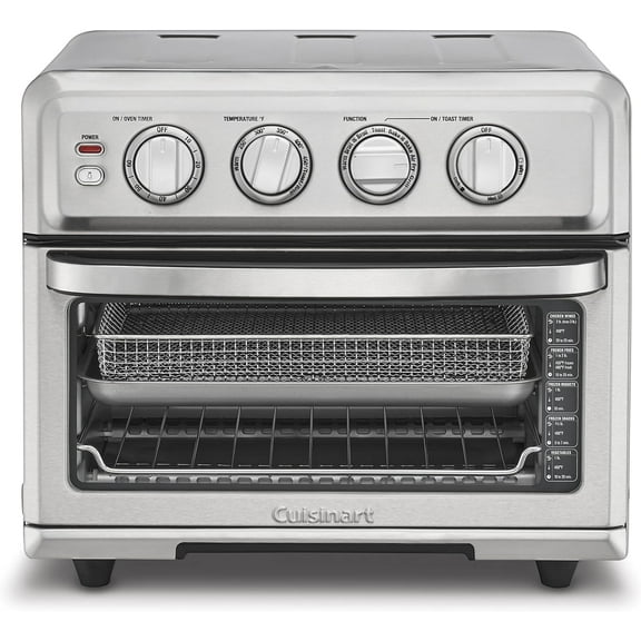 Air Fryer Toaster Oven with Grill, 1800W 8-1 Air Fryer Oven with Bake, Convection Bake, Grill, Broil and Warm Options, Large Capacity, 60-Minute Timer, Stainless Steel