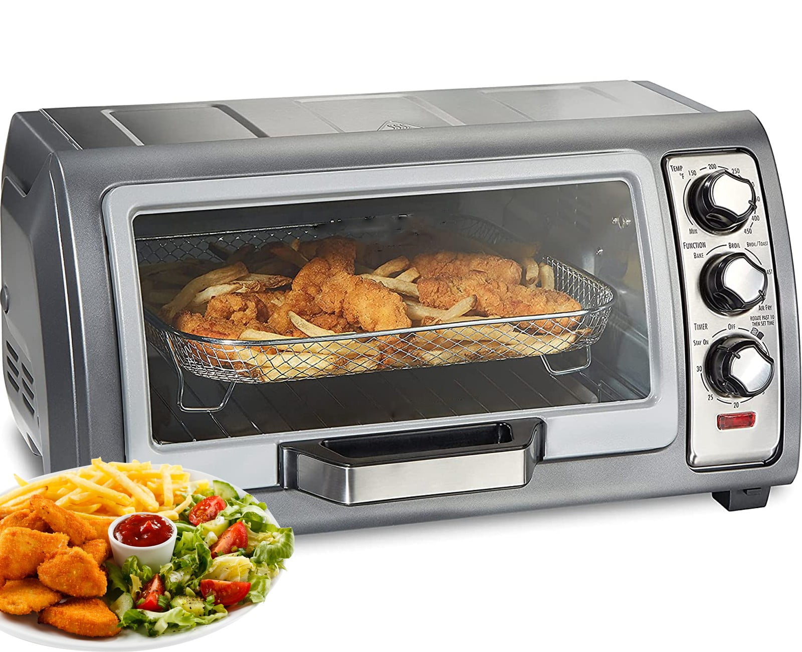 20 QT Air Fryer Toaster Oven Combo W/Visible Cooking Window ETL  Certification