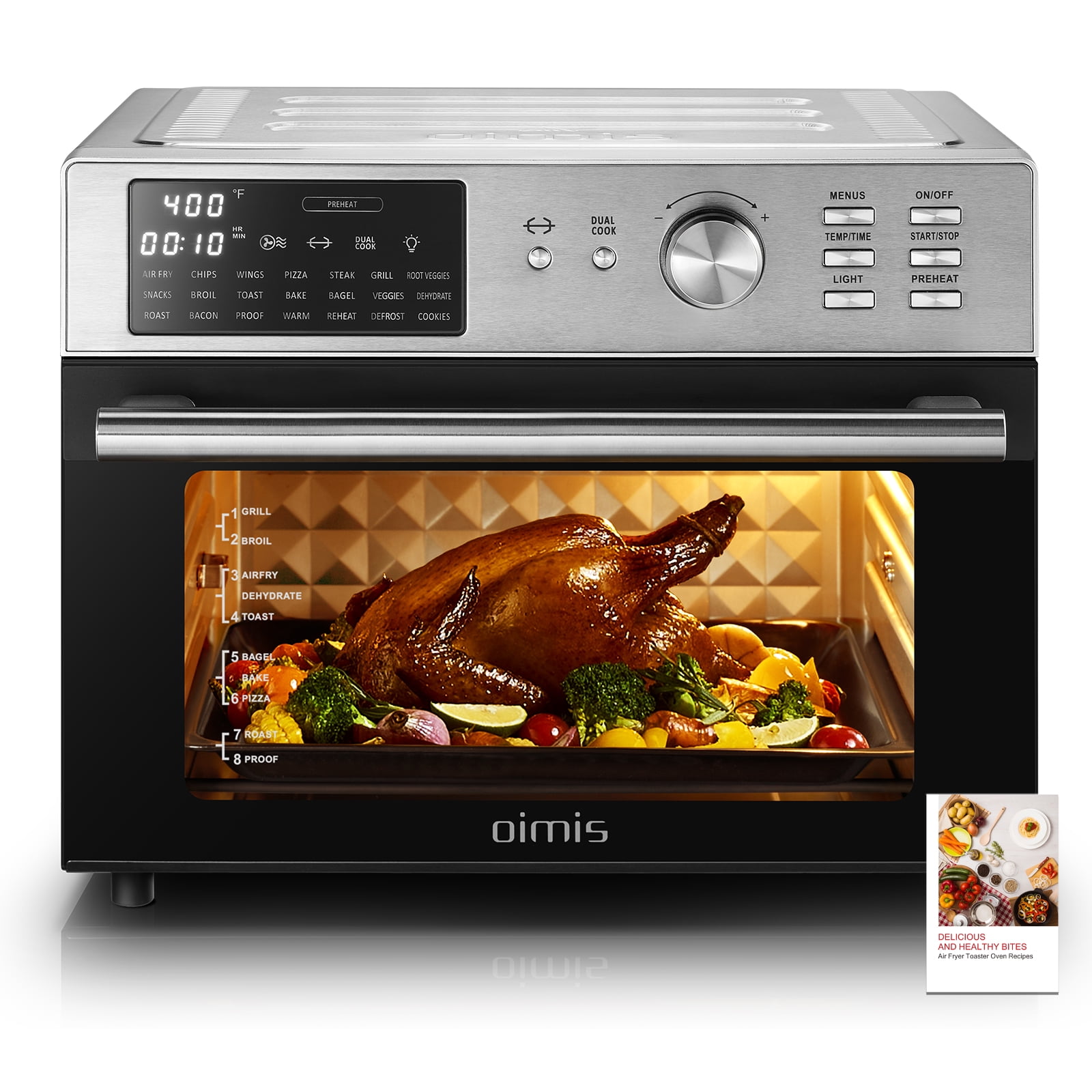 Oster Extra-Large Digital Air Fryer Oven, Convection Toaster, 7 in 1,  Stainless