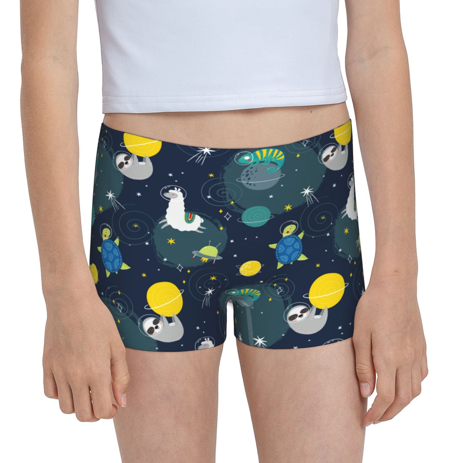 Easygdp Space and Animals Girls Hipster Cotton Underwear Little Girls