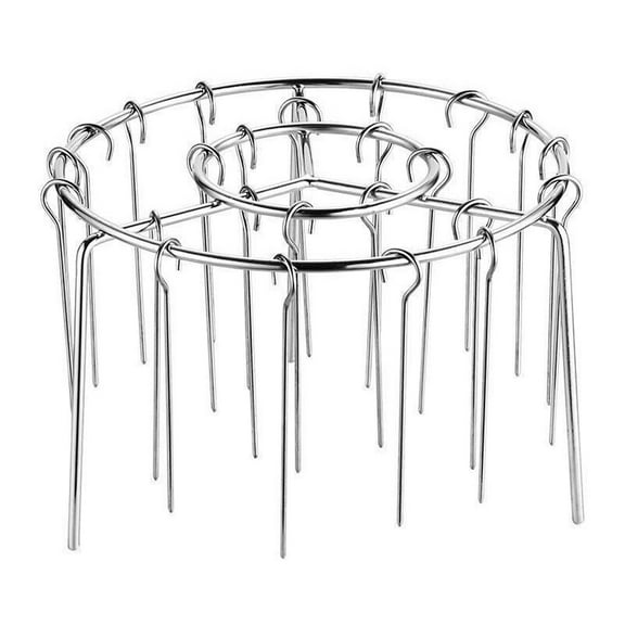 Air Fryer Vertical Skewer Rack 304 Stainless Steel Kebab Grill Stand 24 Skewer Holder For Air Fryer Compact And Durable Bbq Accessory For Grilling Kebabs Barbecue Grill