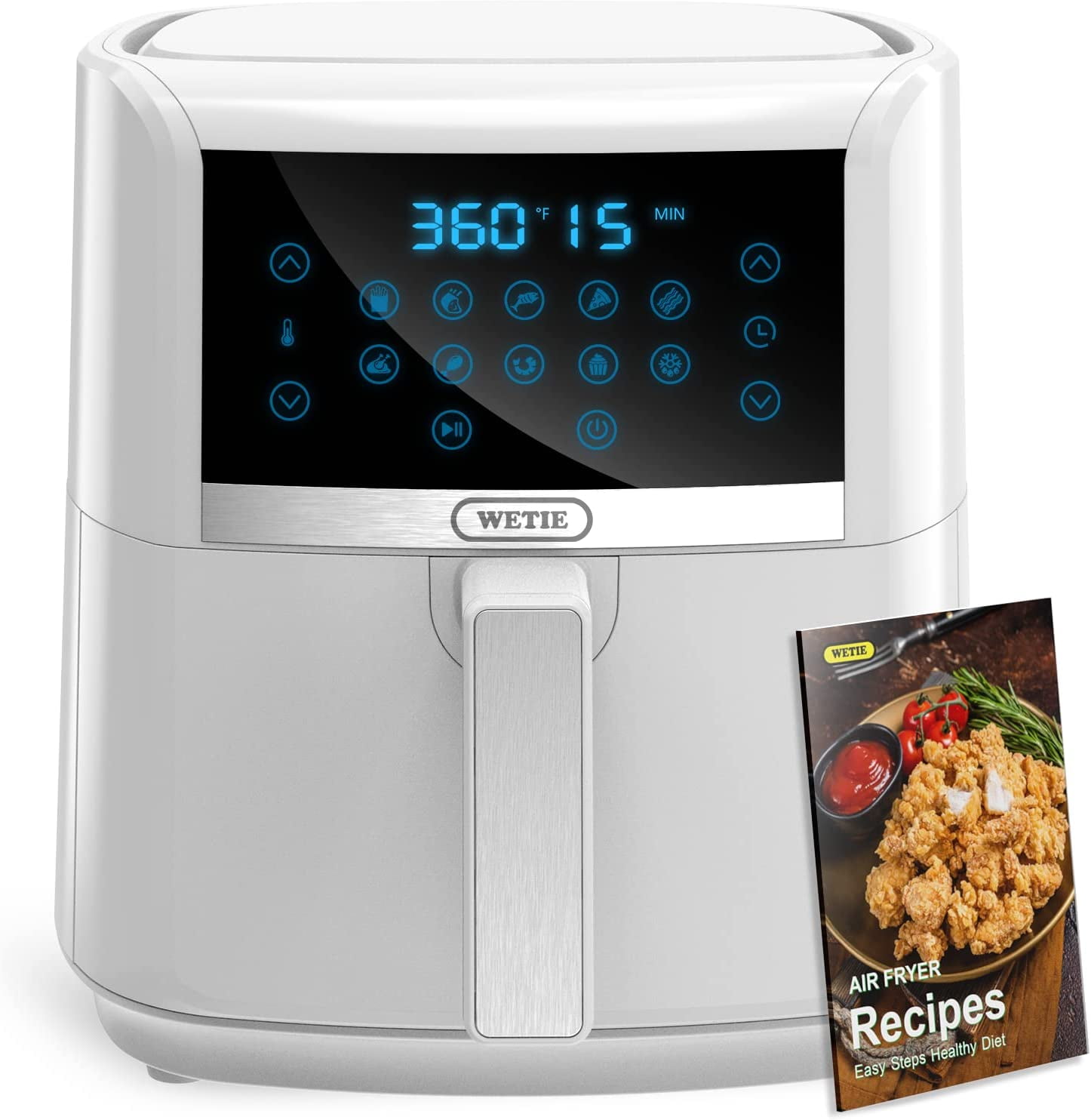 Air Fryer, WETIE 7.5 Quart Air Fryer Oven Oilless Cooker, 1700W Hot Air