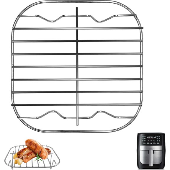 Air Fryer Wire Rack for Gourmia GAF798 GAF716 7QT Air Fryer, 8''8''Stainless Steel Food Grade Air Fryer Accessories Replacement Parts for Instant Pot Vortex Ninja Chefman Air Fryer