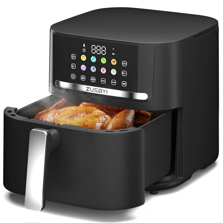 Air Fryer, ZUSBYI 6.5QT Air Fryer Oven With Smart Coloful Screen, 10 in 1 Customizable Functions, 1-Touch Digital Display Large Air fryer, Shake Air Fryer, ZUSBYI 6.5QT Air Fryer Oven With Smart Coloful Screen, 10 in 1 Customizable Functions, 1-Touch Digital Display Large Air fryer, Shake