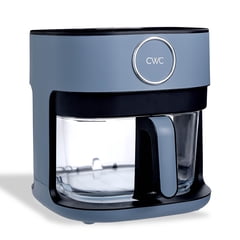 COOK WITH COLOR Air Fryer, Glass Basket, 5.5Qt, 1400W with 8 Presets, Gray
