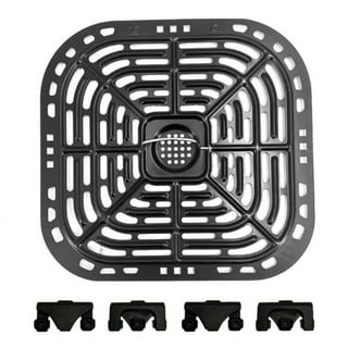 2 Pack Air Fryer Grill Pans Replacement Parts for Instants Vortex Plus 6qt Air Fryers, Air Fryer Accessories Air Fryer Tray with Rubber Bumpers for