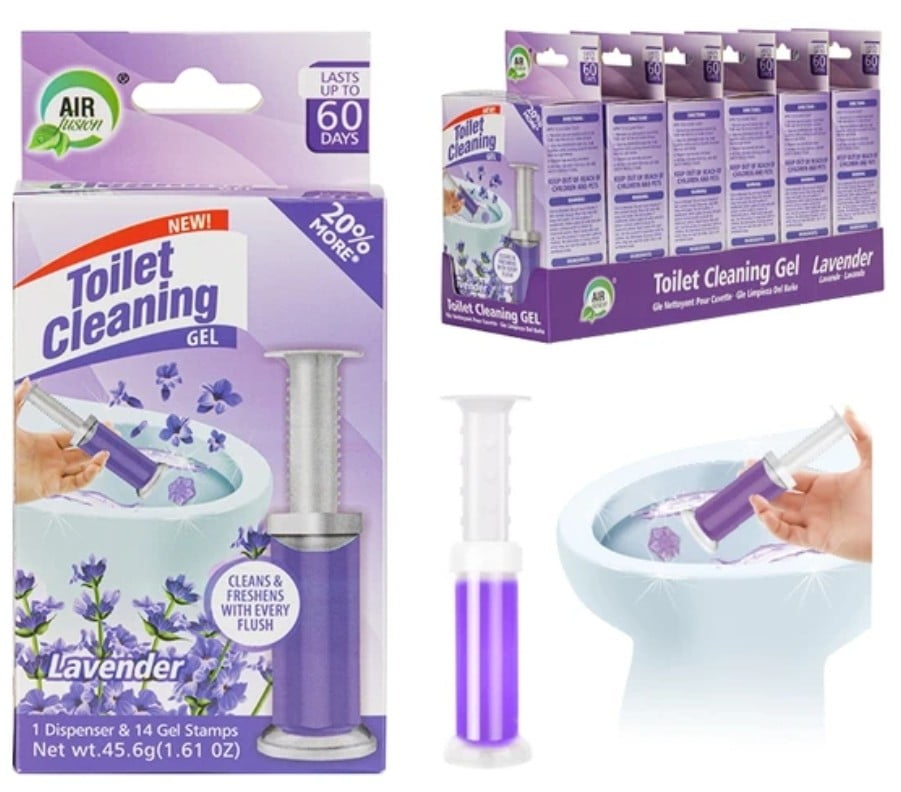 Air Fusion Toilet Cleaning Gel 1.6oz Lavender Pack Of 2 - Walmart.com